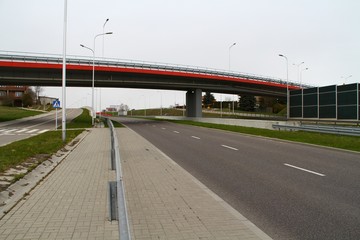 This is a view of Solidarnosci expressway in Lublin. April 16, 2019. Lublin, Poland.