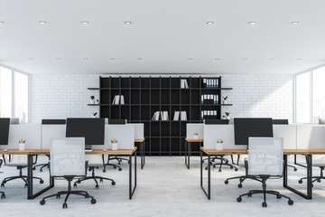 White open space office interior