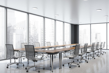 Panoramic meeting room interior