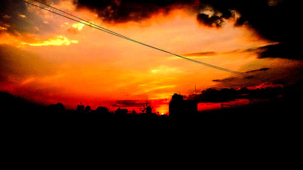 atardecer de fuego