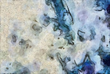Obraz premium Abstraction painted in oil style. Colorful texture background. Multicolored wallpaper graphic design. Pattern for creating artwork and print. Crazy warm colors and cartoon effect. Fun psychedelic art.
