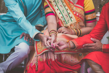 Indian pre wedding ceremony pooja ritual items