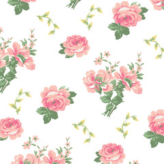 Fashionable pattern in small flowers. Floral background for textiles.