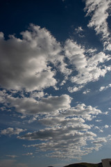 Dramatic cloudy summer sky in Puebla Mexico