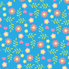 Fashionable pattern in small flowers. Floral background for textiles.