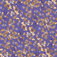 Fashionable pattern in small flowers. Floral background for textiles.