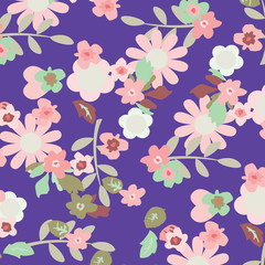 Fashionable pattern in small flowers. Floral background for textiles.