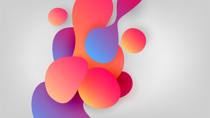 Bright abstract background with colorful bubbles, modern poster
