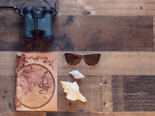 Travel items for adventure vacation