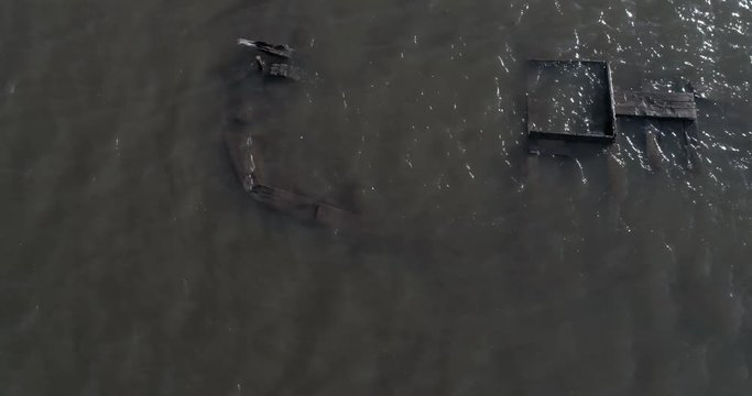naufragio buque hundido en r&iacute;o parana