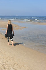 Frau am Strand