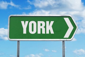 York Road Sign