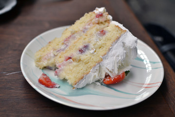 delicious piece of strawberry pie
