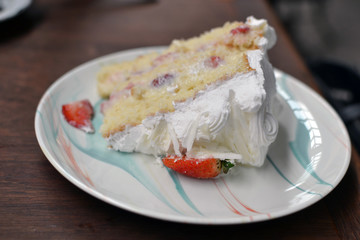 delicious piece of strawberry pie