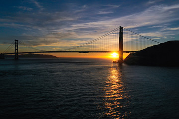 Fototapeta na wymiar Golden Gate at sunset