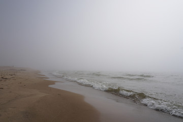 Beach in the fog