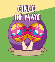 cinco de mayo celebration with maracas