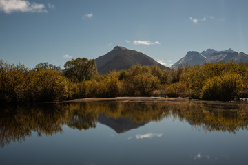 The lake at Glenorchy in New Zealand during Autumn