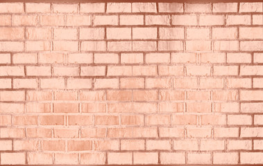 Fototapeta premium Old brick wall. Horizontal wide brick wall background. Vintage house