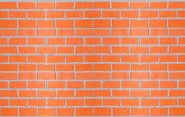 Old brick wall. Horizontal wide brick wall background. Vintage house