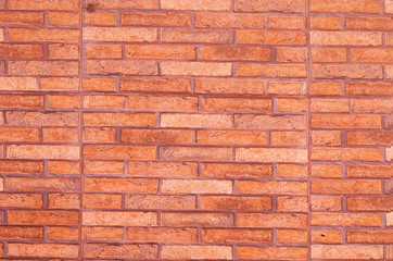 Obraz premium Old brick wall. Horizontal wide brick wall background. Vintage house