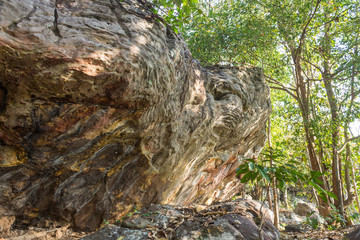 Stone Rock Cliff Mountain Hill or Pha Ngerp Phayao Attractions Northern Thailand Travel Zoom Side