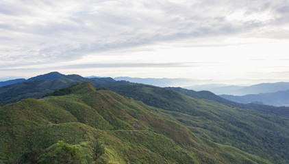 Fototapeta premium Phu Langka Mountain National Park View Point Left Frame