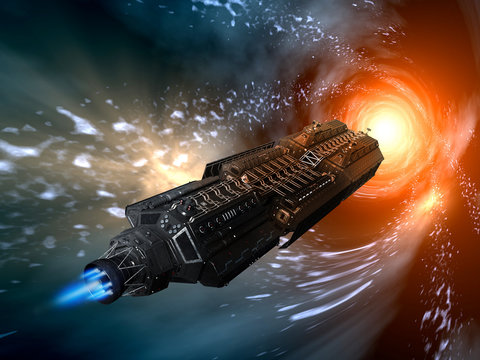 3D REndered Fantasy Alien Space Scene - 3D Illustration