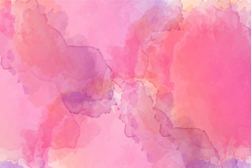 Abstract watercolor on white background - Colors Splashing Hand Drawn Design Stain and Blob