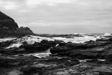 Black and White Sea Rapids