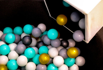 Children's plastic balls for dry pool and fun game.