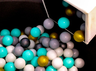 Children's plastic balls for dry pool and fun game.