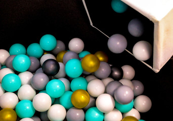 Children's plastic balls for dry pool and fun game.