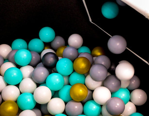 Children's plastic balls for dry pool and fun game.