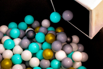 Children's plastic balls for dry pool and fun game.