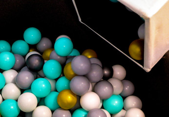 Children's plastic balls for dry pool and fun game.