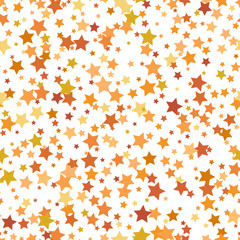 Seamless abstract pattern with stars of different colors and size.