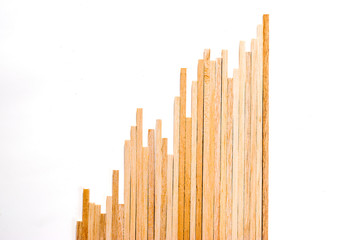 Balsa wood sticks background and texture