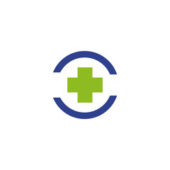 Medical and health care logo design vector template