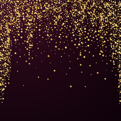 Gold confetti luxury sparkling confetti. Scattered