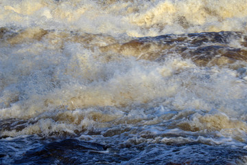 violent rushing water