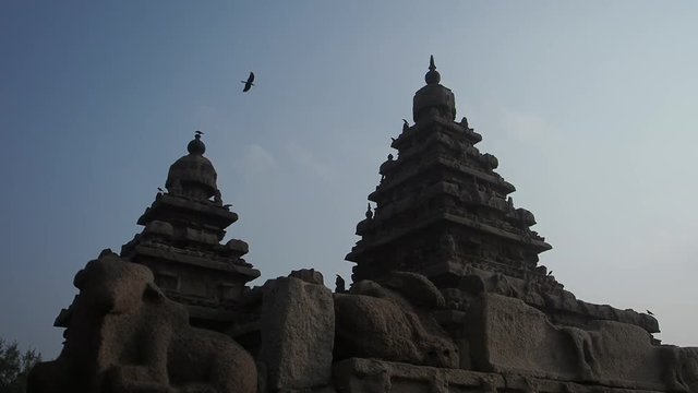 Sea Shore Temple in Mamallapuram, Chengalpattu district, Tamil Nadu, India