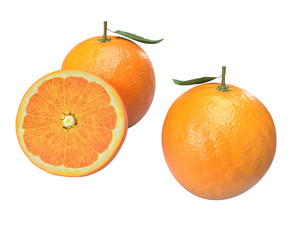 orange on white background