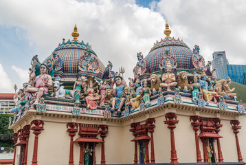 Obraz premium Sri Mariamman hindu temple in Singapore.