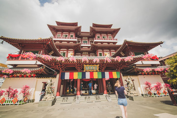 Fototapeta premium A buddhist temple in Singapore.