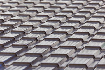 Metal roof in the house as an abstract background