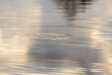 Reflection of the sky on the surface of the water