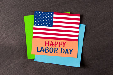 Obraz premium Happy Labor Day On Sticky Note