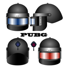 helmets for playing in three projections for two teams