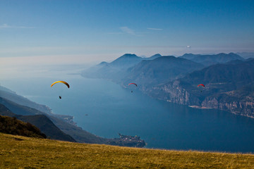 Paragliding am Gardasee, Monte Baldo, Italien
